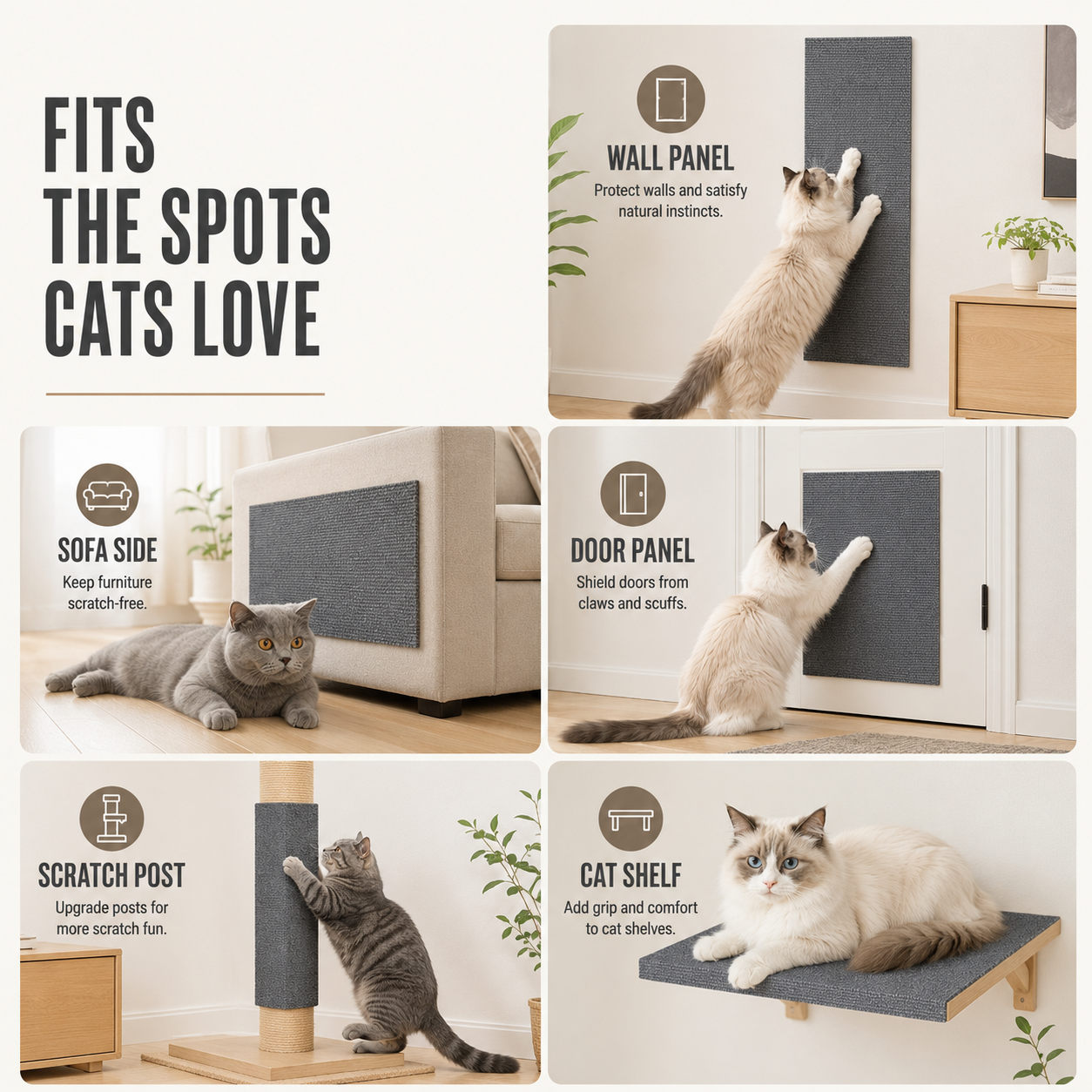 Nordspur | Scratchoria Large Vertical Wall-Mounted Scratching Board