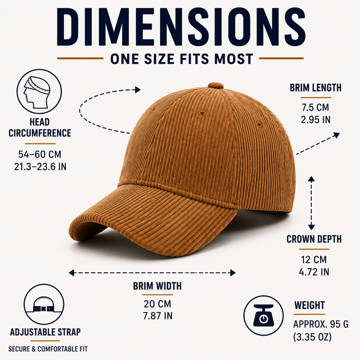 Nordspur | Duxton Curved Brim Corduroy Baseball Cap