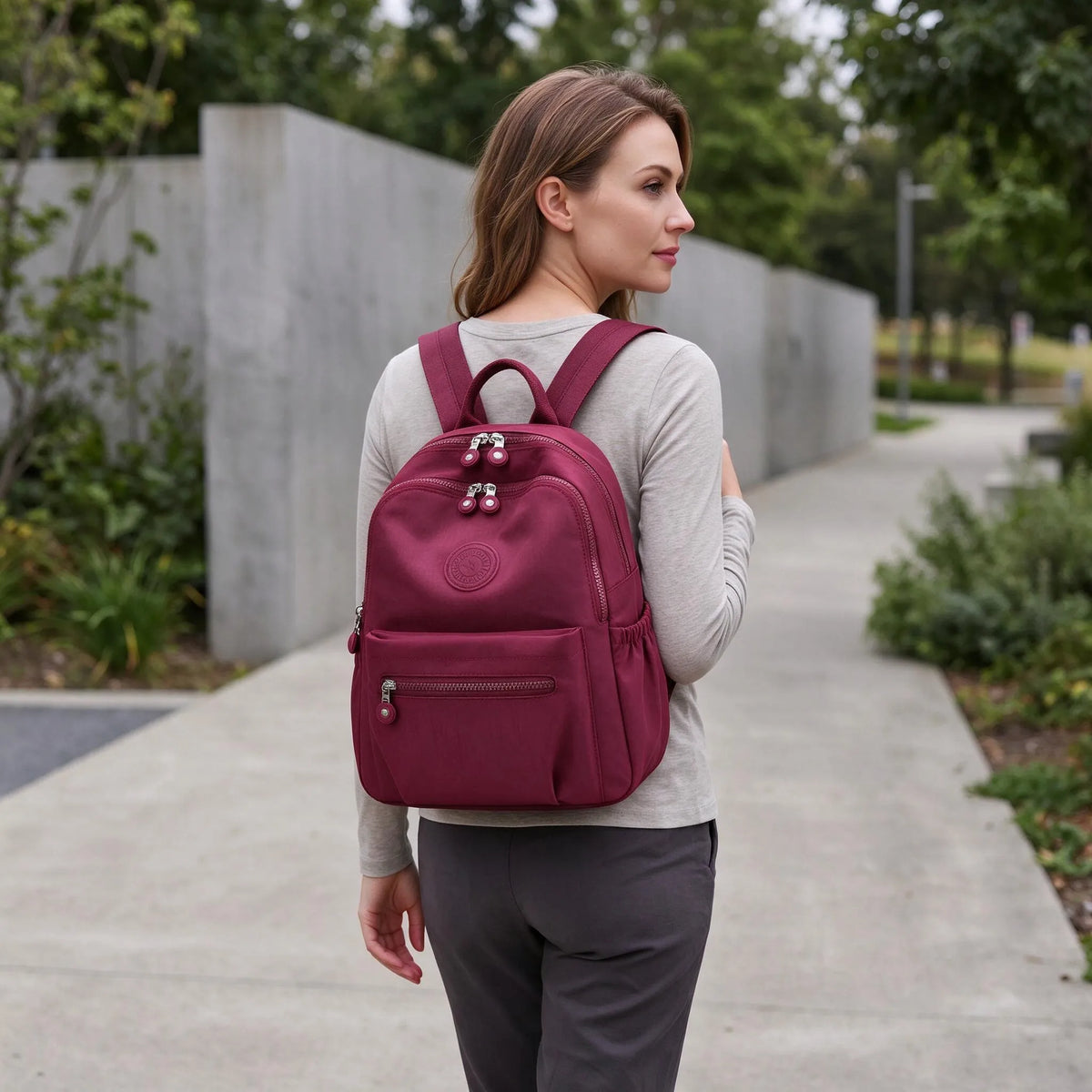 Compact Black Backpack | Casual Nylon Mini Backpack