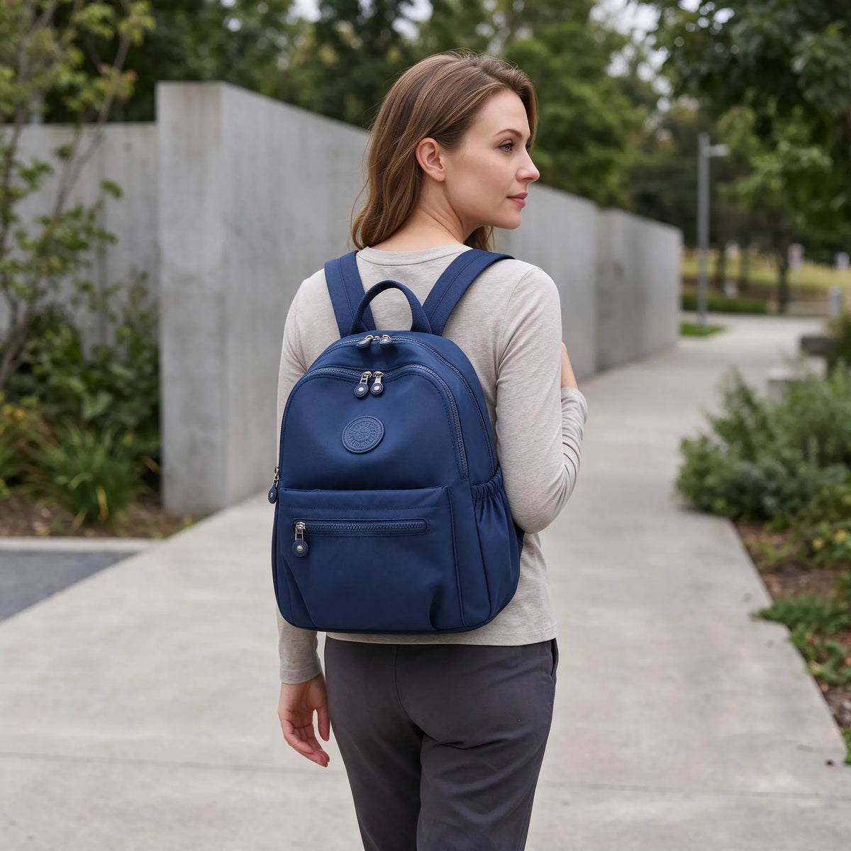 Compact Black Backpack | Casual Nylon Mini Backpack
