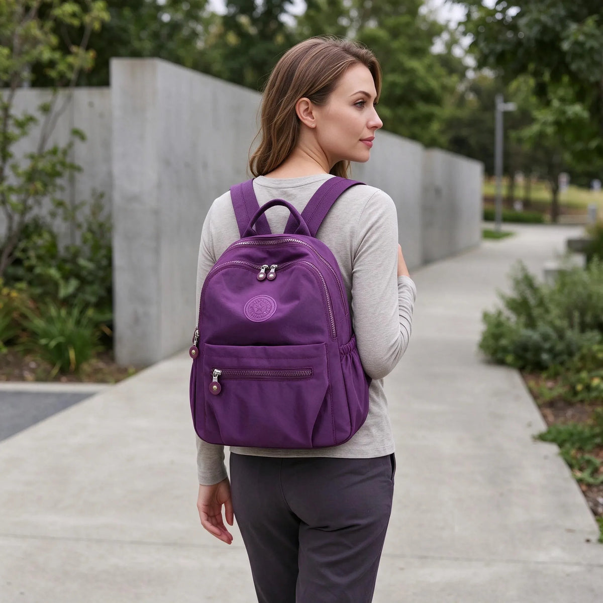 Compact Black Backpack | Casual Nylon Mini Backpack
