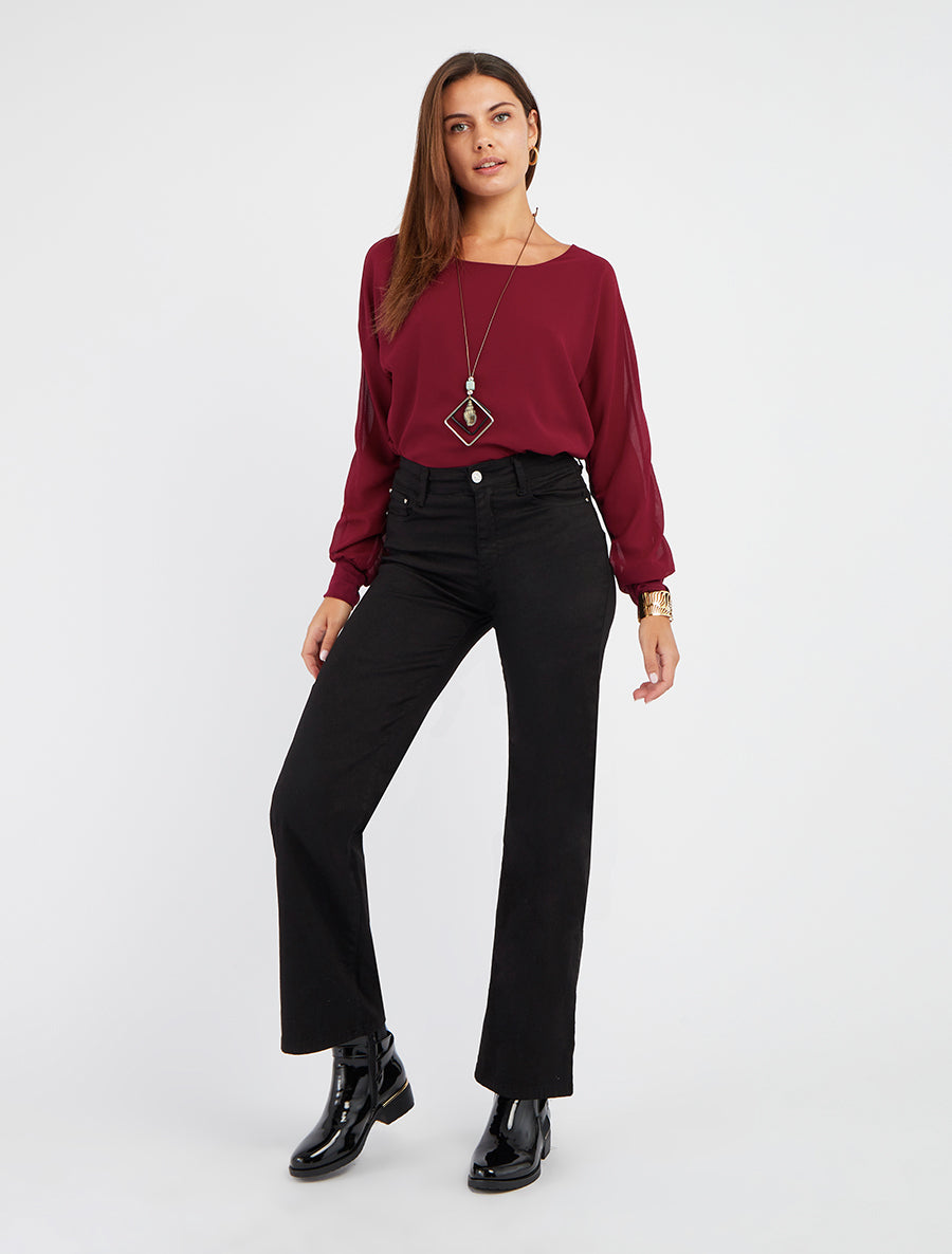 Straight Push Up 5 Pocket Jeans
