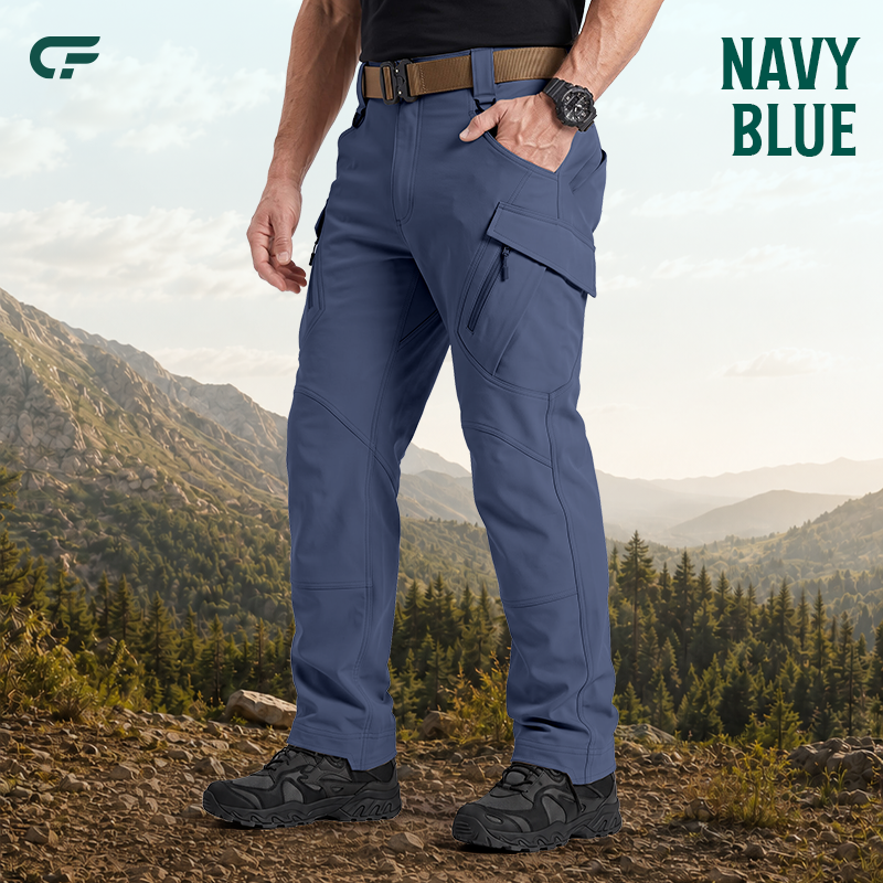 Men's 9-Pocket Straight Fit Tactical Waterproof Pants