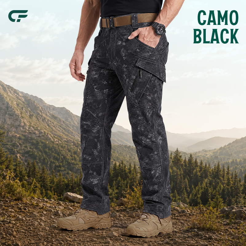 Men's 9-Pocket Straight Fit Tactical Waterproof Pants
