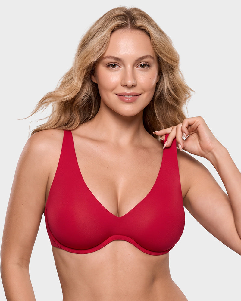 Deep-Plunge Unlined Underwire Bra