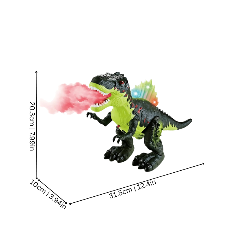 Light-Up Walking Dinosaur with Roar & Smoke Effect