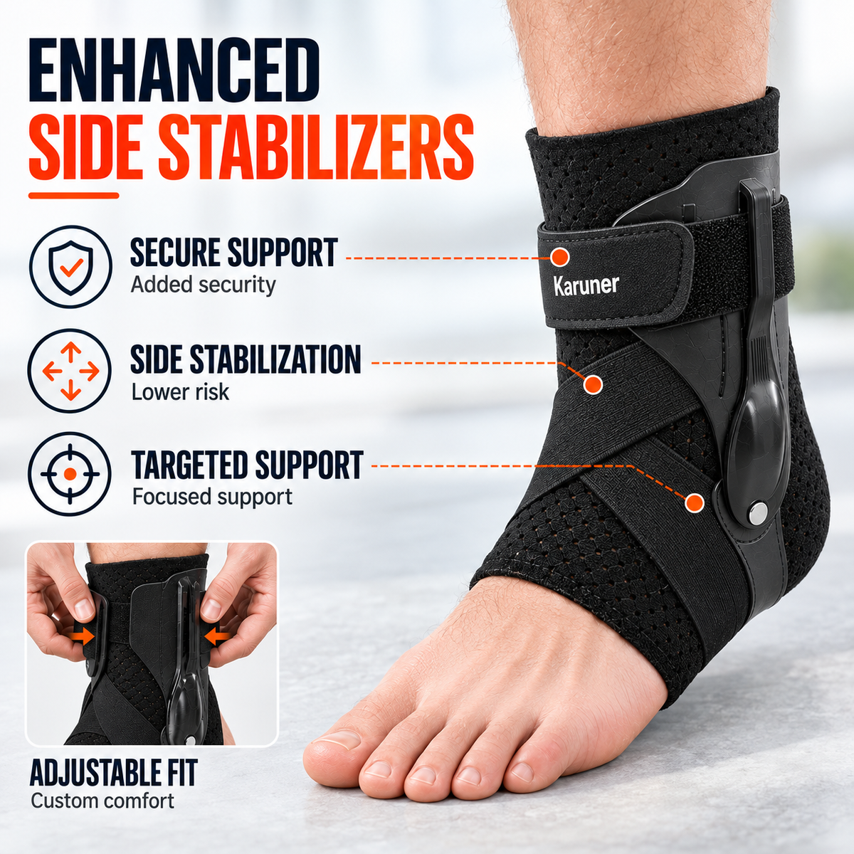 Extended Wear Low Profile Ankle Stabiliser