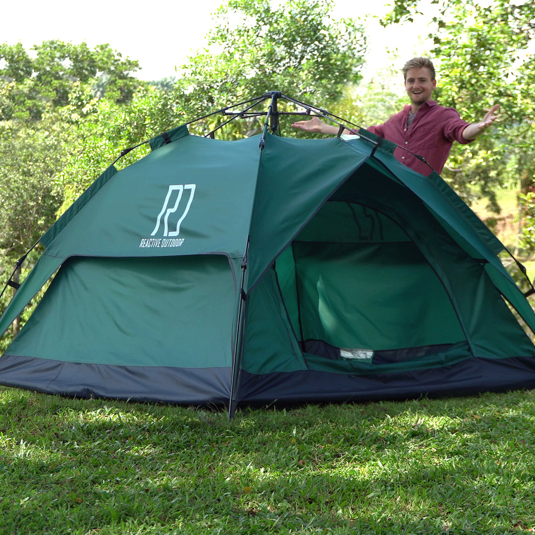 Large-Sized 3 Secs Tent + FREE Camping Tarp (Up to 3 Person)