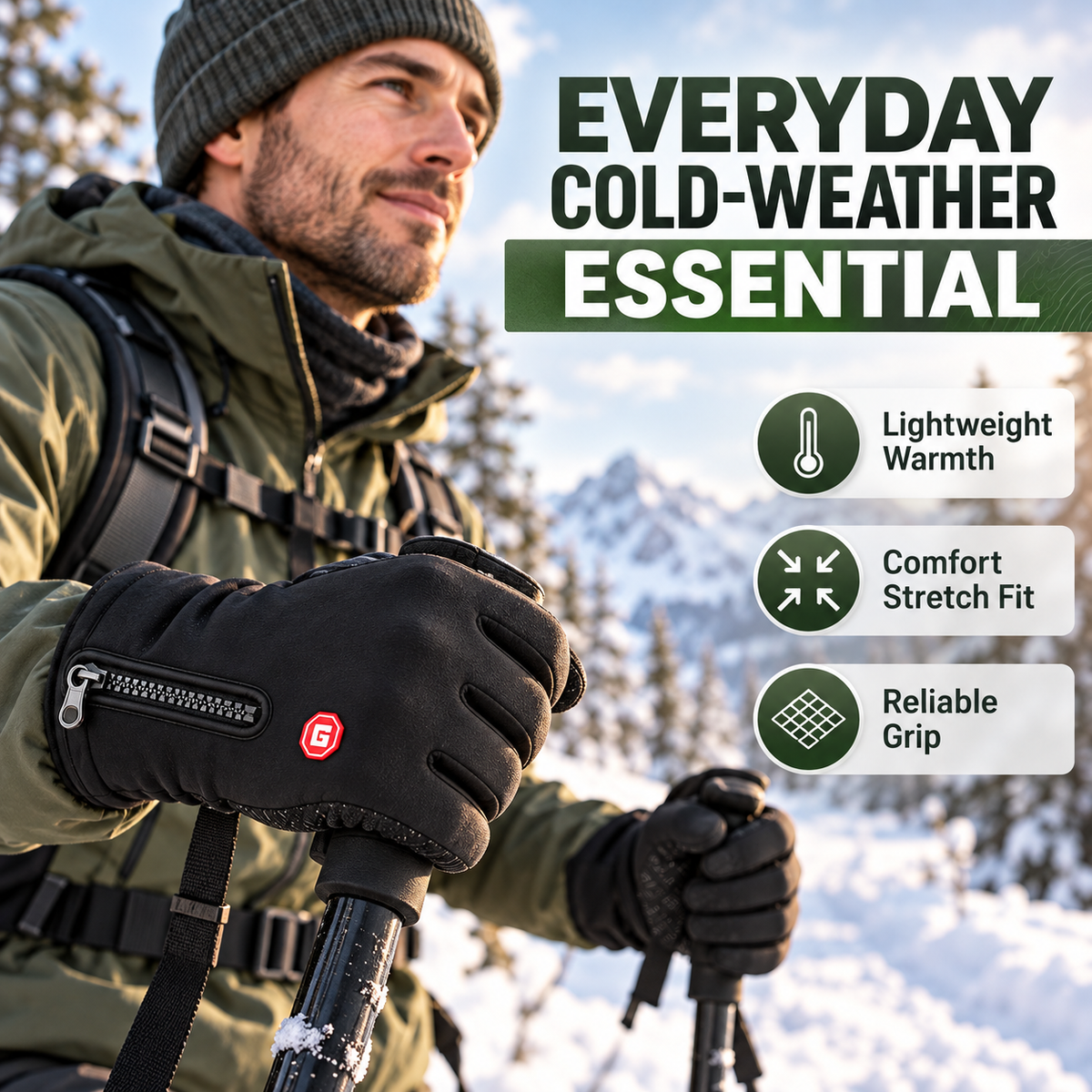 Frostiva | Heated Cycling Gloves | Non-Slip Palm Grip | Waterproof & Windproof