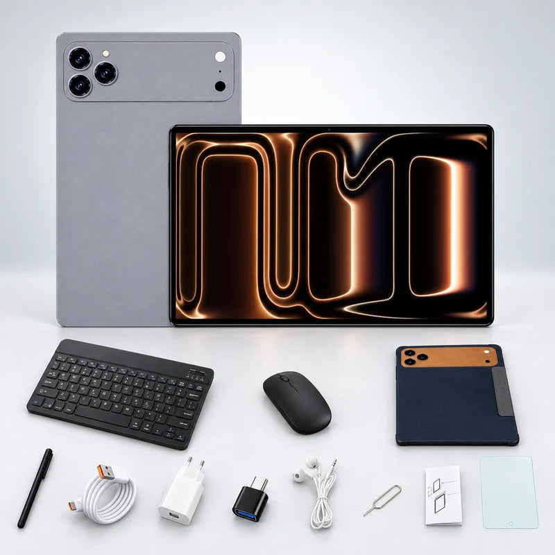 Nordspur | HK 18 PRO MAX Android Tablet – Dual SIM, 3G/4G, Keyboard & Mouse