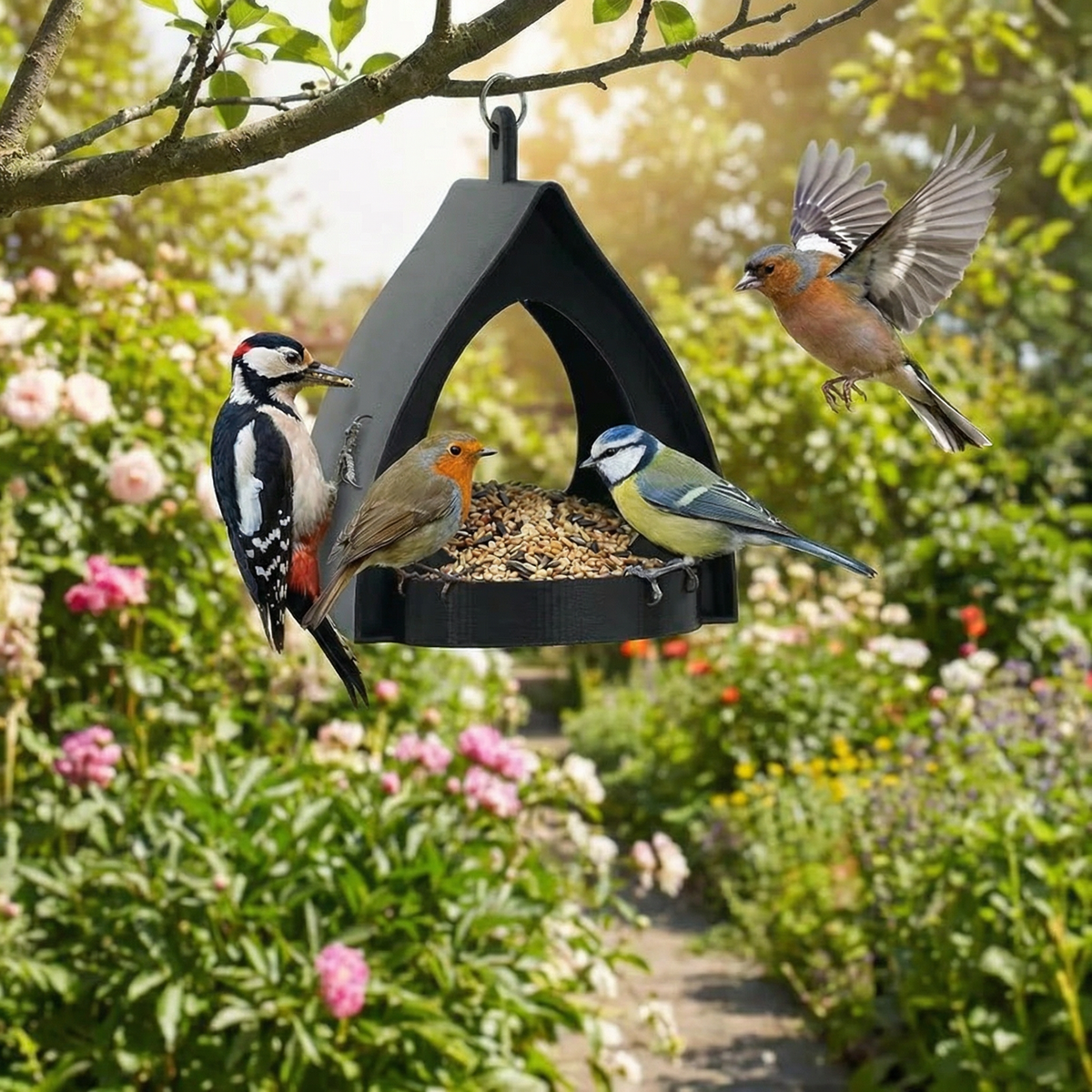 Hanging Bird Feeder for Hanging – Large Capacity for Garden & Balcony