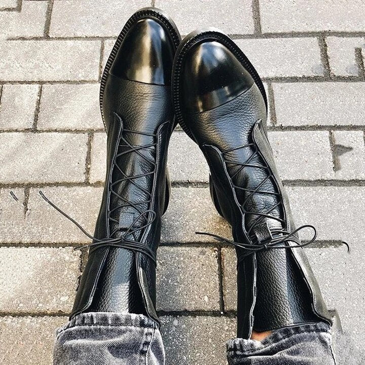 Elegant Lace-Up Ankle Boots