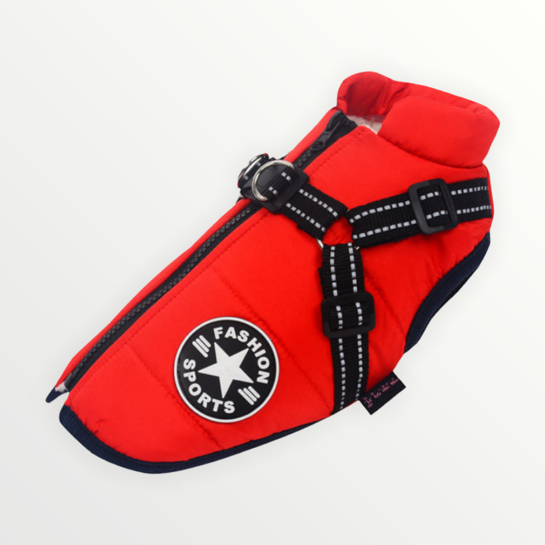 Dog Jacket | Wind & Water Resistant | Integrated Harness
