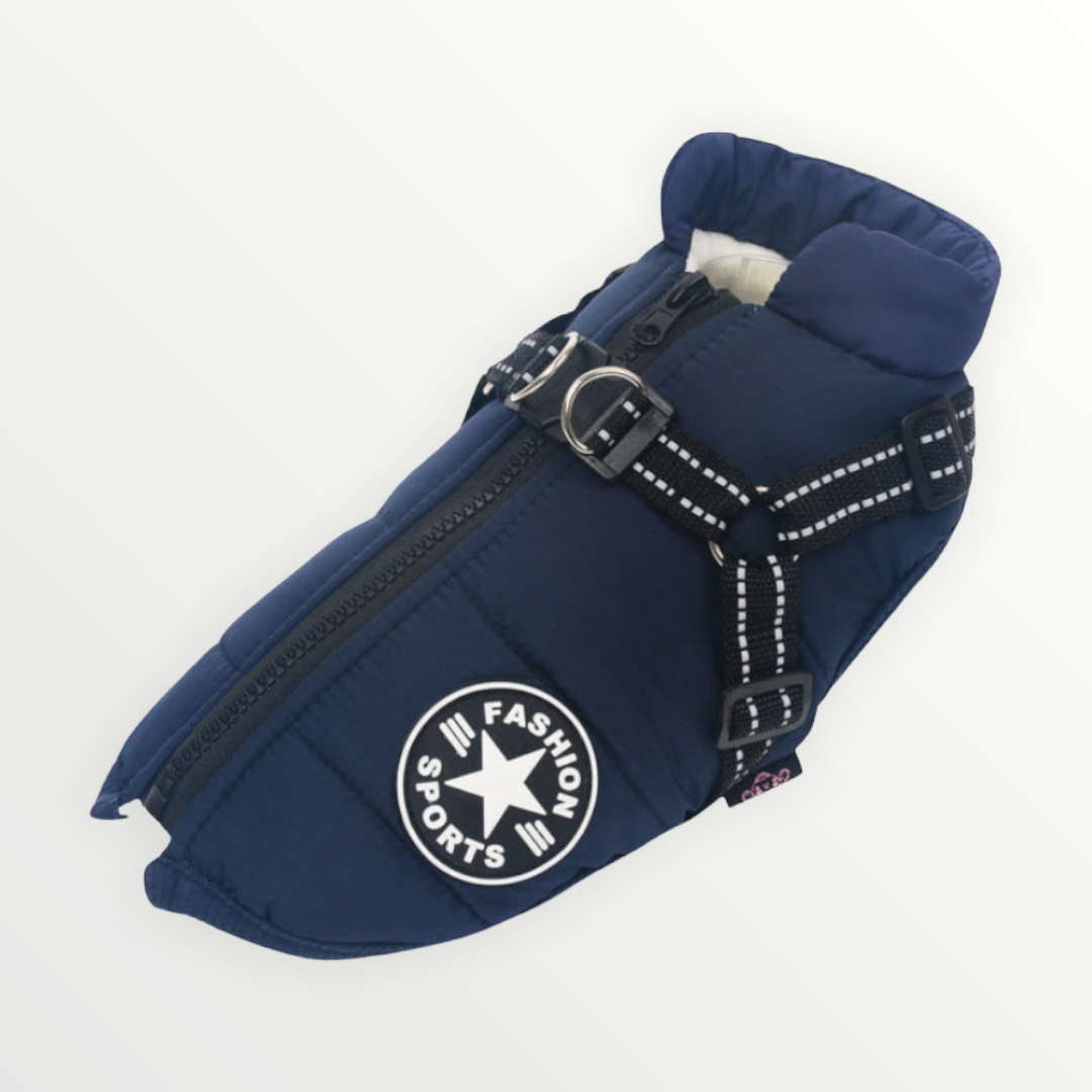 Dog Jacket | Wind & Water Resistant | Integrated Harness