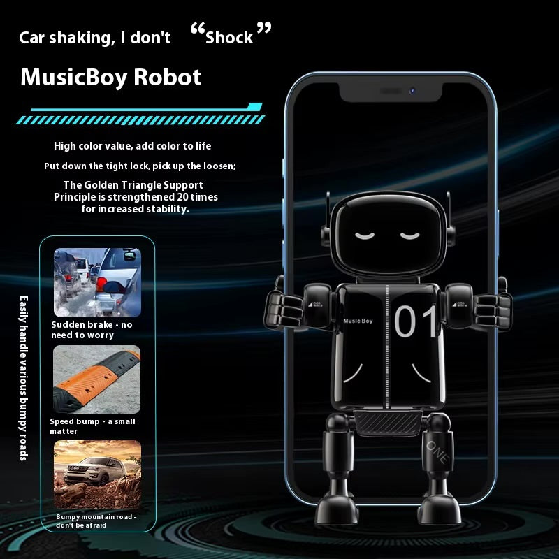 Cute Robot Gravity Car Phone Holder