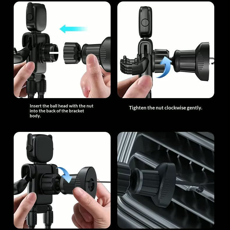 Cute Robot Gravity Car Phone Holder
