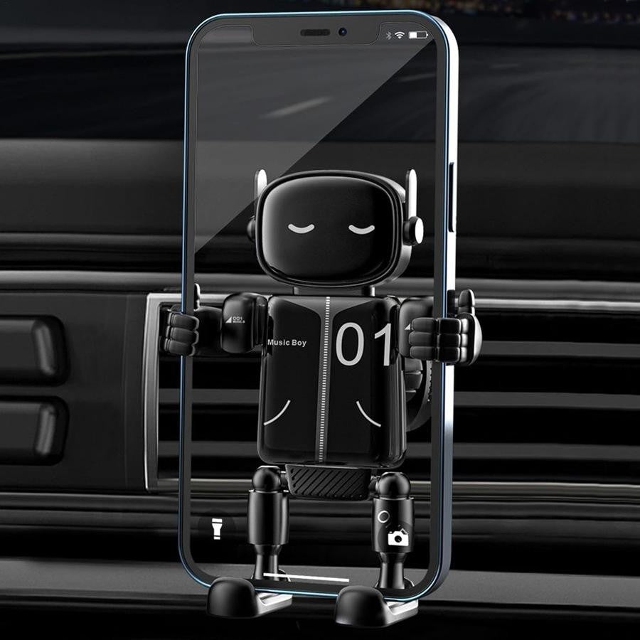 Cute Robot Gravity Car Phone Holder