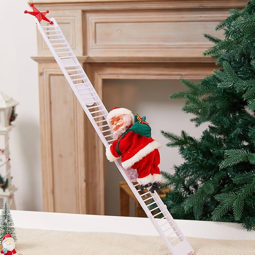 Electric Musical Climbing Santa Decoration