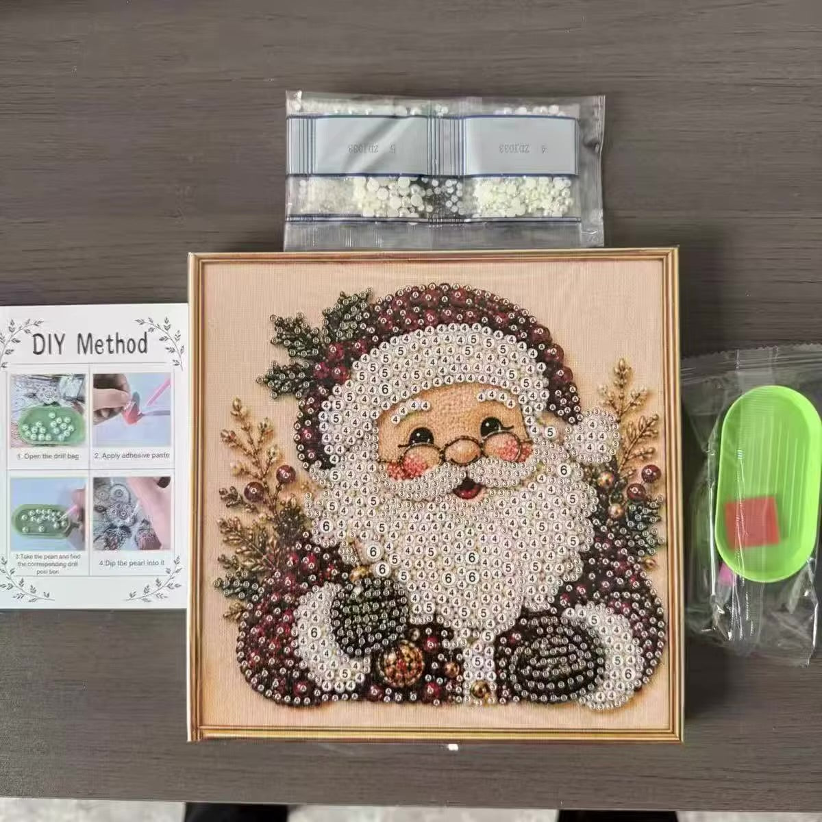 DIY Christmas Animal Diamond Painting Kit with Frame