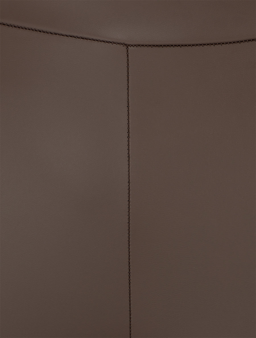 Skinny Faux Leather Leggings - Brown