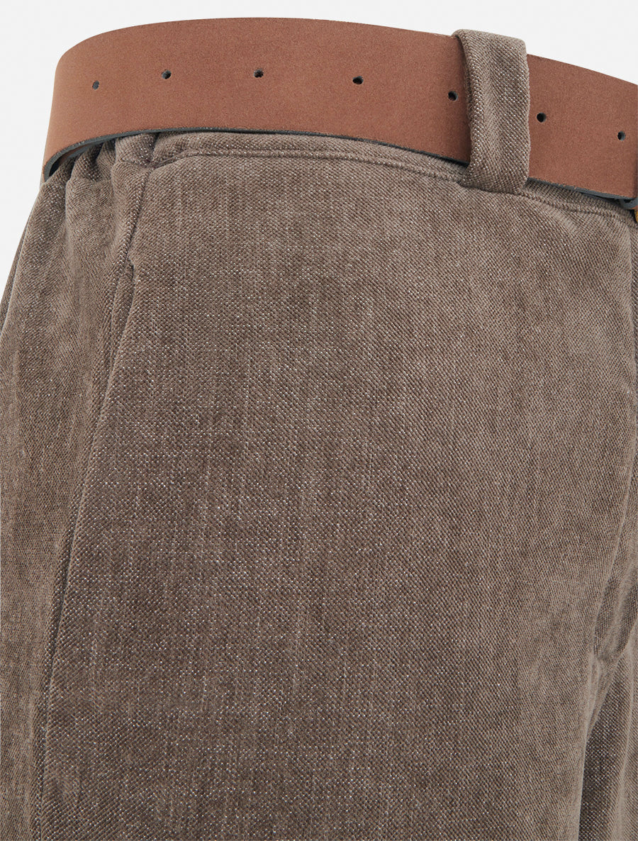 High-Waisted Corduroy Trousers
