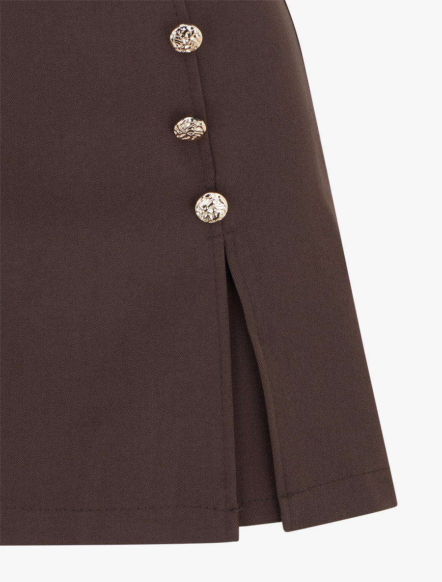 High-Waisted Skort with Slit