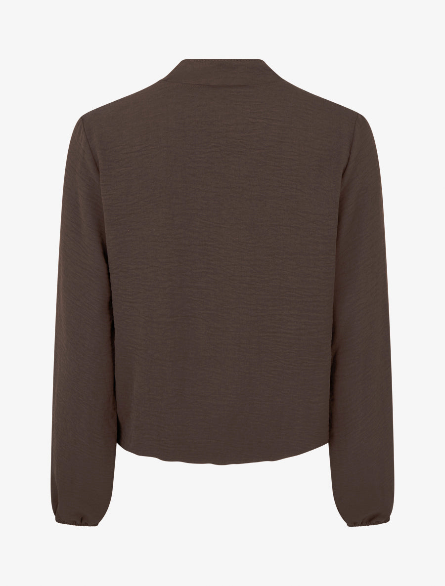 Chain Button Balloon Top - Chocolate
