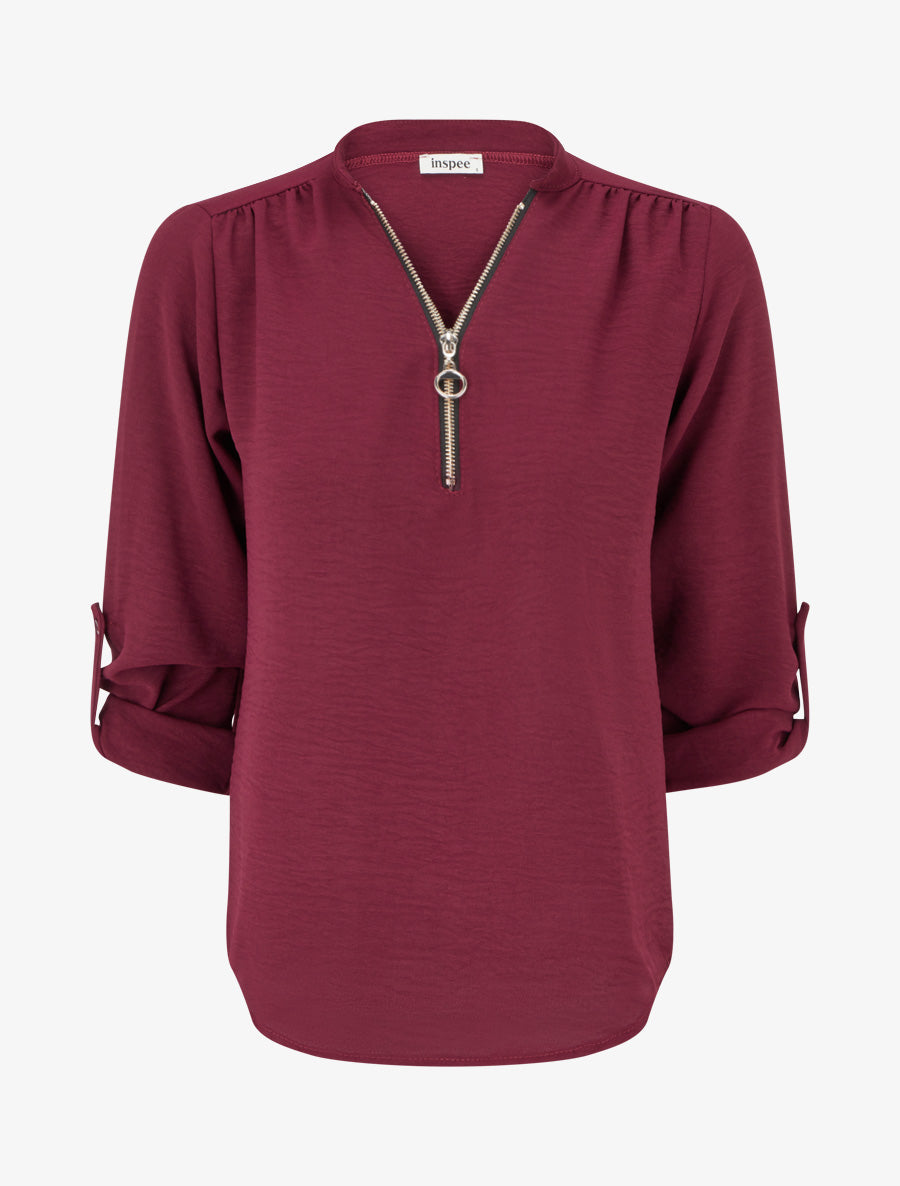 Fluid V-Neck Zip Top
