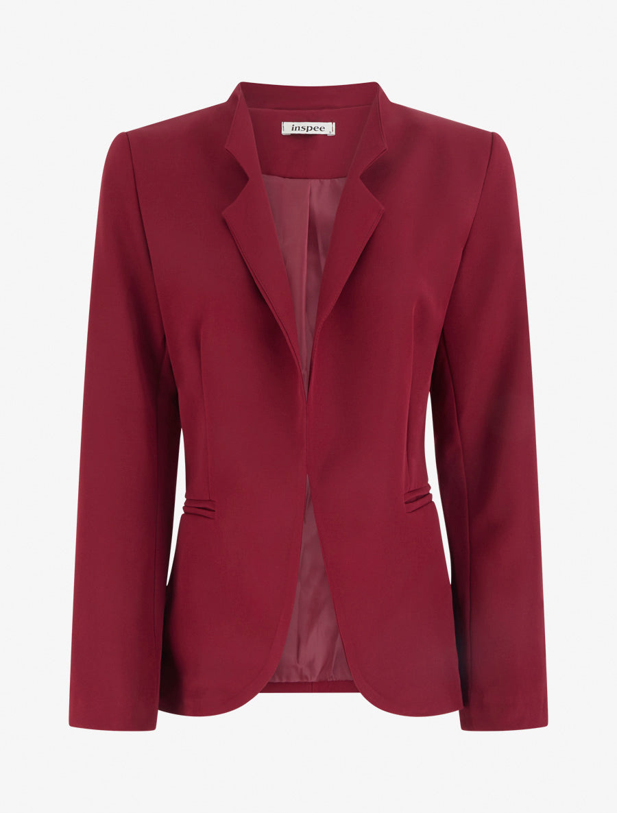 Straight Blazer with Shoulder Pads