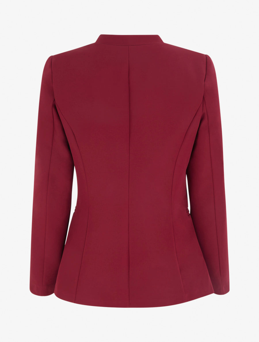 Straight Blazer with Shoulder Pads