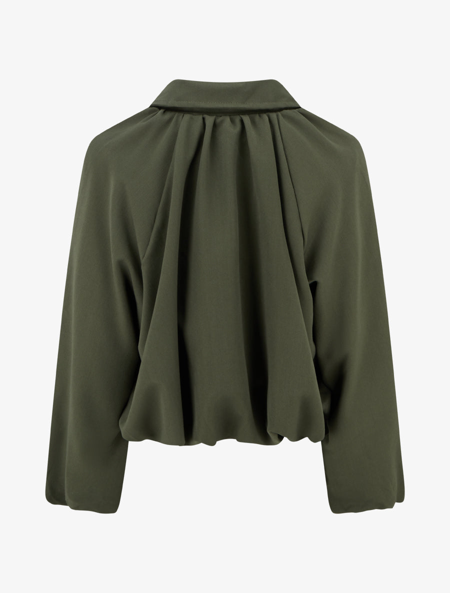 Zipped Bubble-Cut Bomber
