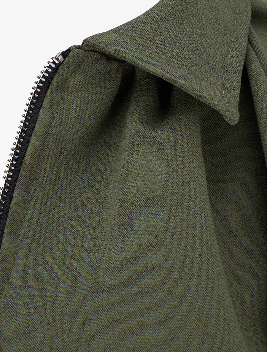 Zipped Bubble-Cut Bomber