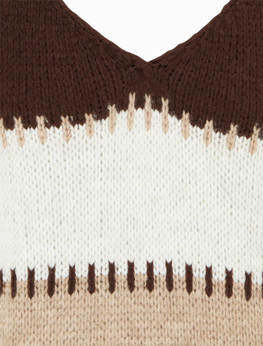 Loose Striped Knit Sweater