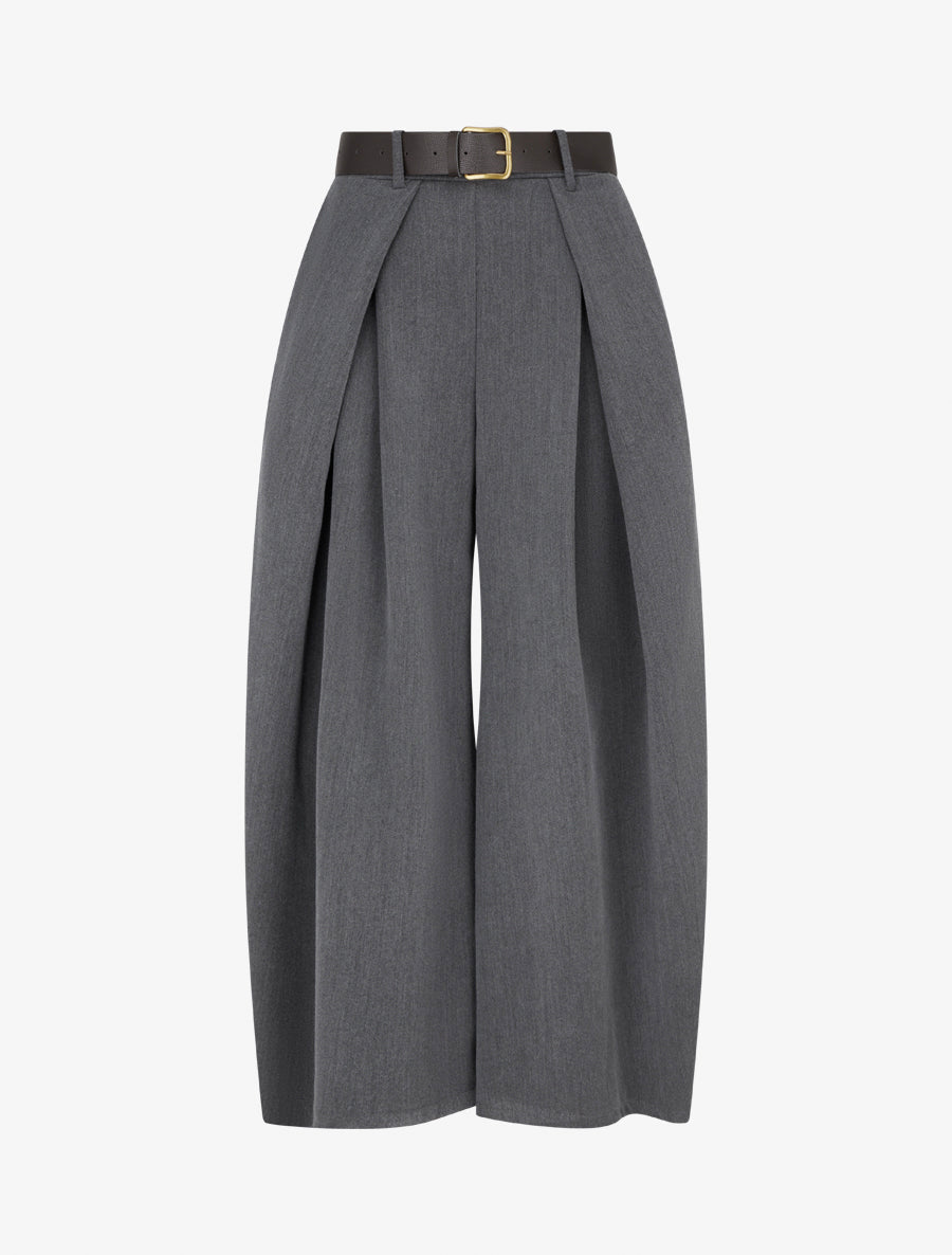 Wide-Leg Trousers with Elasticated Waist
