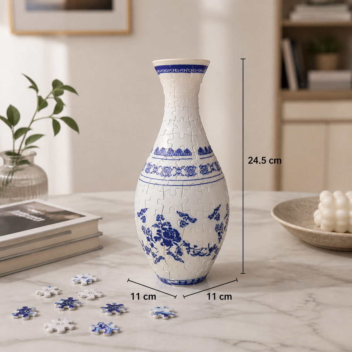 DIY 3D Jigsaw Puzzle Flower Vase