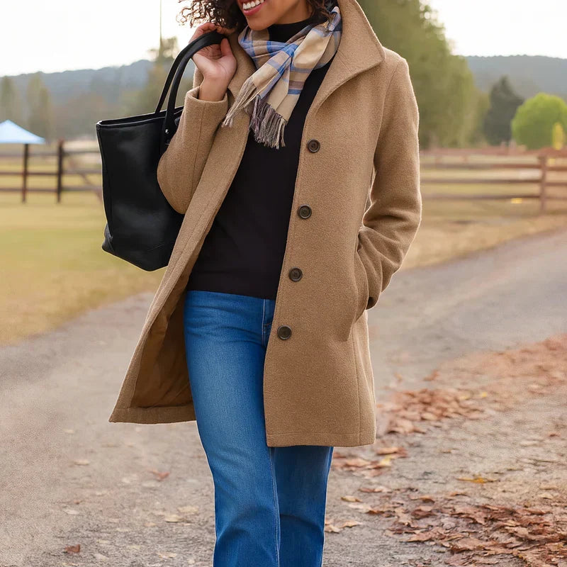 Classic Mid-Length Button Coat