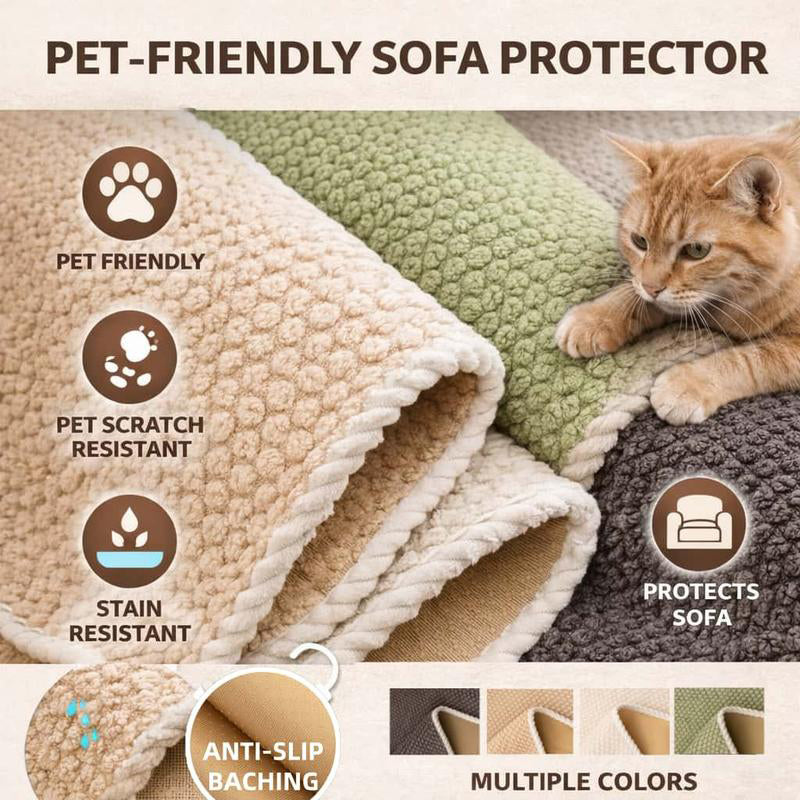 Korvani | Thick Non-Slip Washable Sofa Cover with Dense Weave for Homes with Scratching Dogs