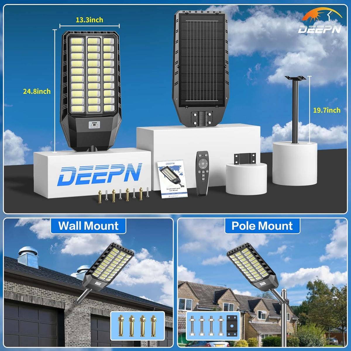 Solar LED Street Light – Ultra Bright Outdoor Security Light