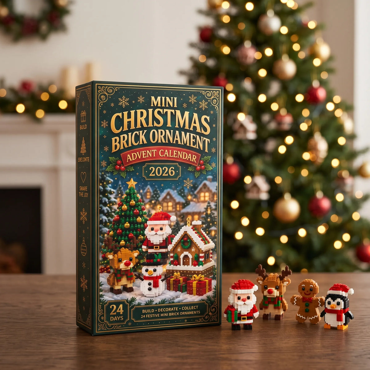 Lumivo | Handmade Tree Decorations Advent Calendar - 24 Mini Building Sets with Hanging Loops