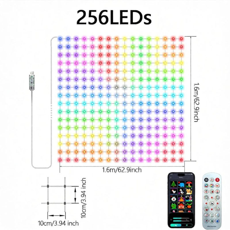 Lumivoro | Multicolour RGBIC Outdoor LED Net Lights