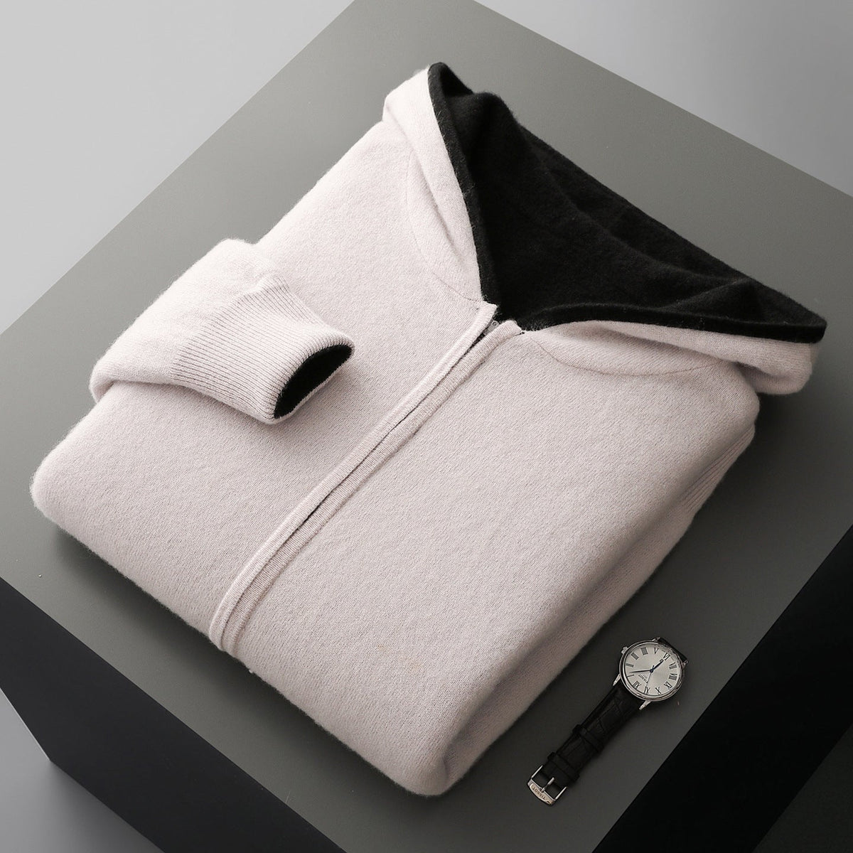 Reversible Cashmere Zip Jacket