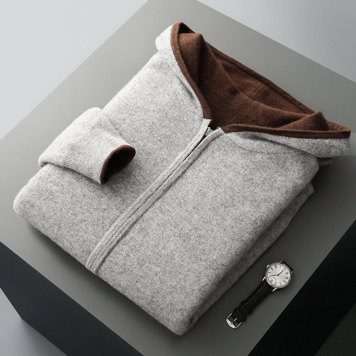 Reversible Cashmere Zip Jacket