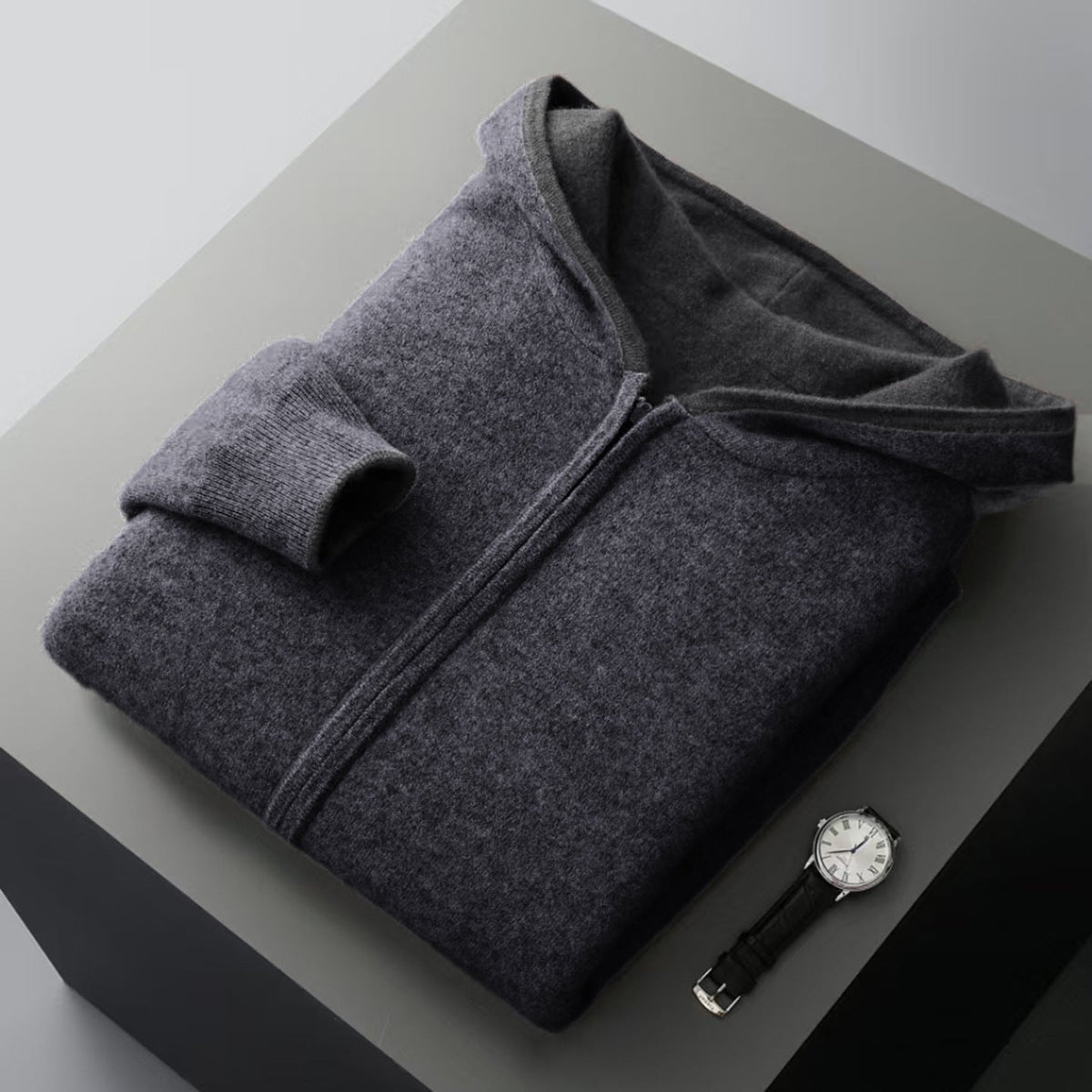 Reversible Cashmere Zip Jacket