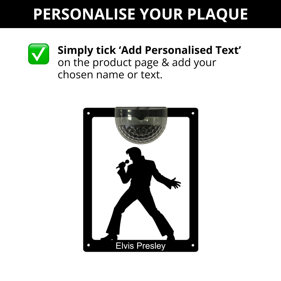 Elvis Solar Light Wall Plaque