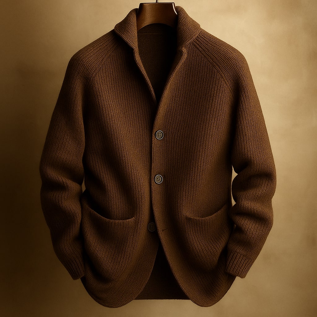 Hugo Ribbed Wool Cardigan