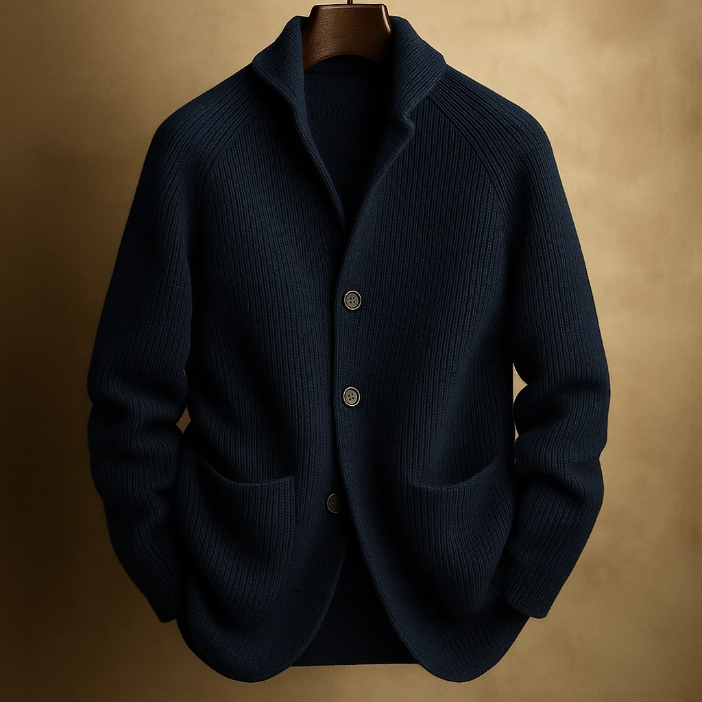 Hugo Ribbed Wool Cardigan