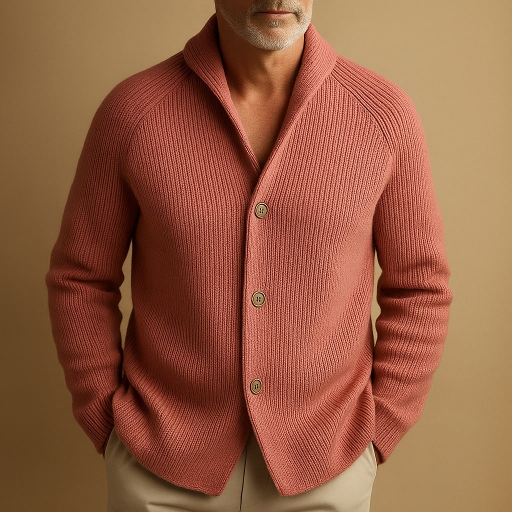 Hugo Ribbed Wool Cardigan