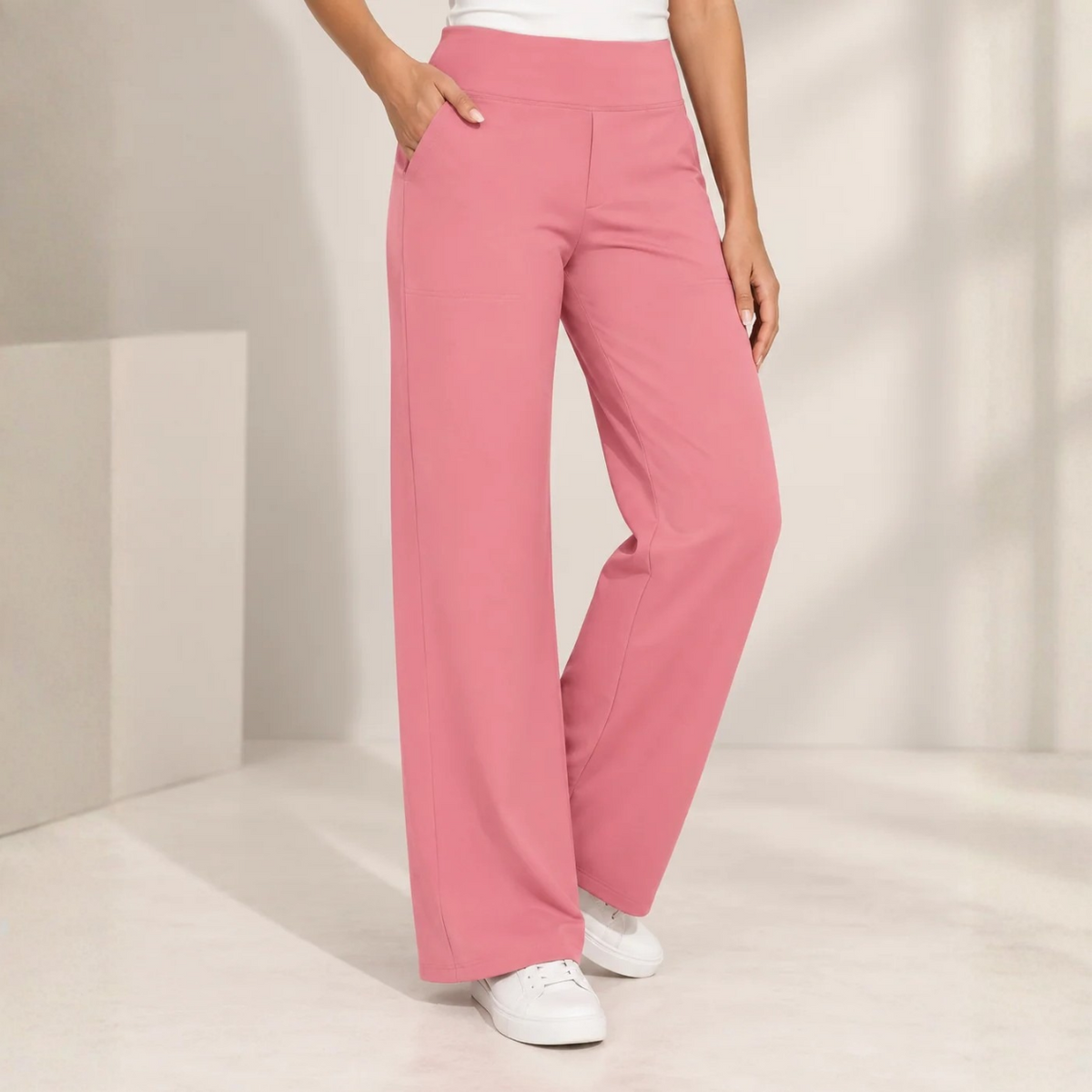 Lize Comfortable Elastic Wide-Leg Trousers