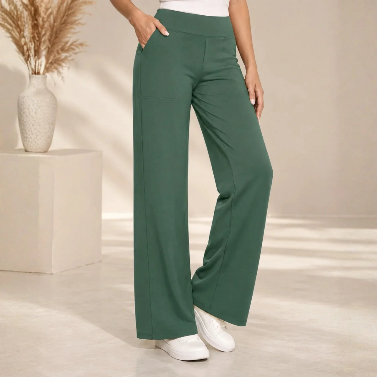 Lize Comfortable Elastic Wide-Leg Trousers