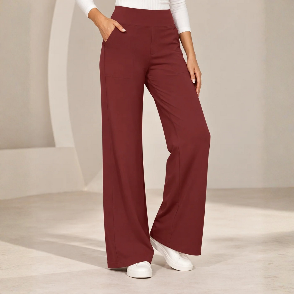 Lize Comfortable Elastic Wide-Leg Trousers